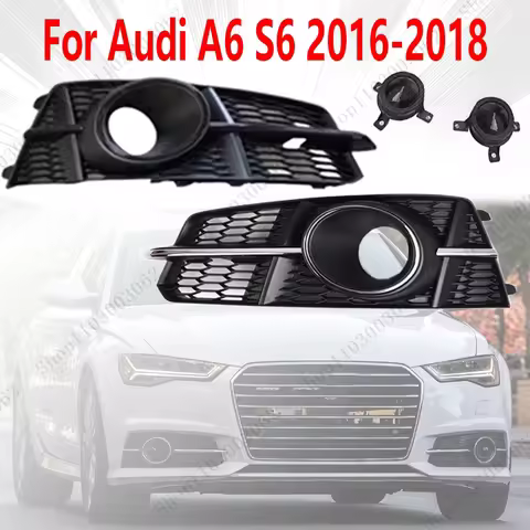 Fog Light Frame 4GD807647C 4GD807648C For Audi A6 S6 2016 2017 2018 Car Exterior Front Anti-Collisio