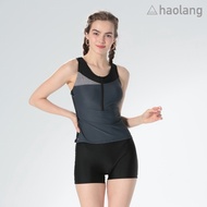 Haolang Sports Black One-Piece Square Swimsuit/Swimming/Hot Spring