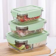 Vatiri eco 3 pcs heat resistant borosilicate glass food container set