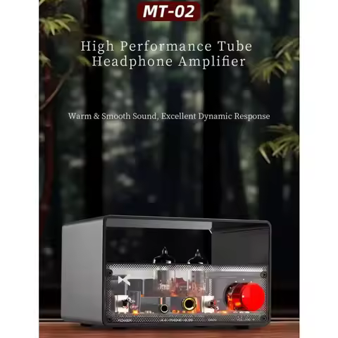 XDUOO MT-02 Headphone Amplifier High Performance Tube AMP Dual 6J1 Vacuum Tubes Warm / Smooth Sound 