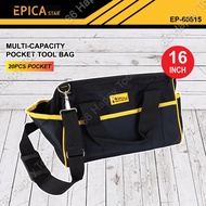 EPICA STAR Multi-Capacity Pocket Tool Bag 16Inch/17Inch/18Inch Tool Storage Bag Portable ABS Shoulder Large Compartment