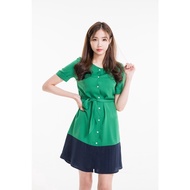 Weekend X Ob Design Casual Women Contrast Button Midi Dress
