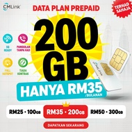 CMLink Prepaid 5G 200GB RM35 | Unlimited Call | Hotspot Free | No Contract | eSIM Ready