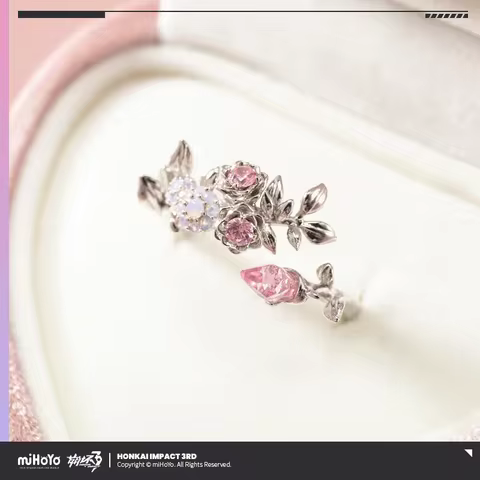Honkai Impact 3 Elysia Ring Authentic Elysia Pendant Couple Oath Ring Pink Ribbon Storage Ring Box E