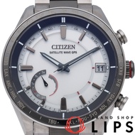 西鐵城 Attesa Eco-Drive Direct Flight ACT Line GPS 衛星電波控製手錶 ATTESA Eco-Drive 手錶 CC3085-51A 鈦金屬男士手錶 白色 成