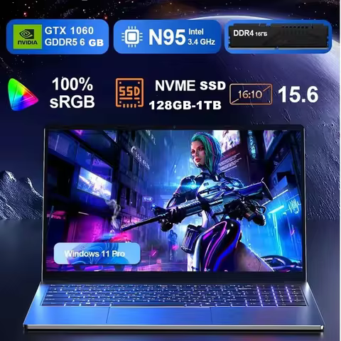 2025 12th Intel Gaming Laptop 15.6" IPS Full HD Screen 16GB/32GB RAM NVMe PCI-e SSD NVIDIA GTX 1060 