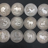 Coin Collection Ray Edition Zodiac Silver Coin Large Set Zodiac Silver Dollar 12 Pieces Set/3.6