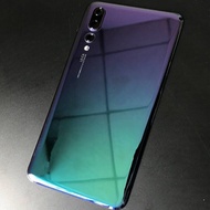 P20Pro ฝาหลังสำหรับ Huawei P20 Pro ซ่อมกระจกด้านหลังโทรศัพท์กรณี + โลโก้กล้องเลนส์สติกเกอร์
