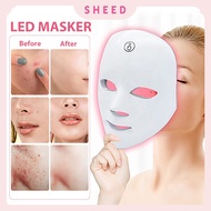 MERAH CAHAYA Sheed Mask LED PDT LIGHT Photon Mask LED Face Mask Therapy Red Blue LIGHT Anti-Aging Wrinkle Acne Remover Spa Face Care Mask Home Skin Care