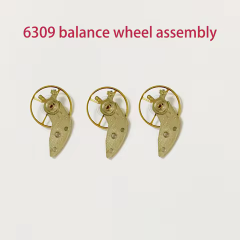 Watch Repair Parts Balance Wheel Assembly Suitable for Japanese Seiko 6309 Mechanical Movement Watch