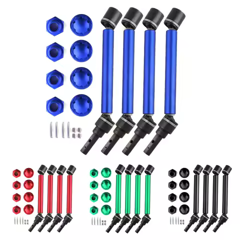 4pcs 8996X Extended Drive Shaft CVD with Wheel Hex for 1/10 Traxxas MAXX 2.0 V2 89076-4 WideMaxx RC 