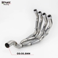 For YAMAHA XJ6N XJ6 Motorcycle Exhaust Modified Escape Stainless Steel Front Connection Middle Link