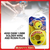 1.0mm Soldering Core Wire Rosin Flus Tin Lead 40/60 Core Solder Iron Wire Besi Pematerian