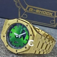 《改裝訂製》G-SHOCK特別限量版 男裝女裝手錶鋼錶電子錶 防水潛水錶 農家橡樹 Casioak Casio G Shock Special Limted Edition GA2100 Luxury Men Ladies Watch 綠水鬼