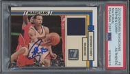 2010 Stephen Curry GU Patch Auto Donruss Magicians Material #6 #/299 PSA