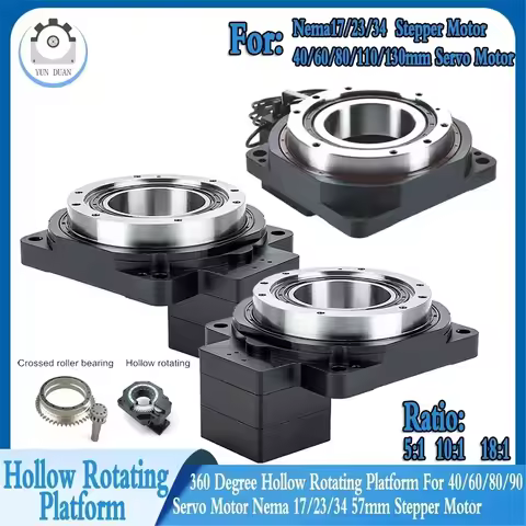 Hollow Rotating Platform Ratio 5-200:1 4 Axis/ 5 Axis/ R Axis High Precision, Replace Cam Indexer/ D