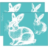Self-Adhesive Silk Screen Printing Stencil for Painting on Wood DIY Decoration T-Shirt Fabric Rabbit