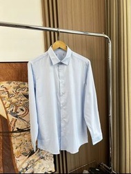 海瀾之家彈力帶口袋剪標白襯衫男長袖商務通勤上班職場百搭香港直郵