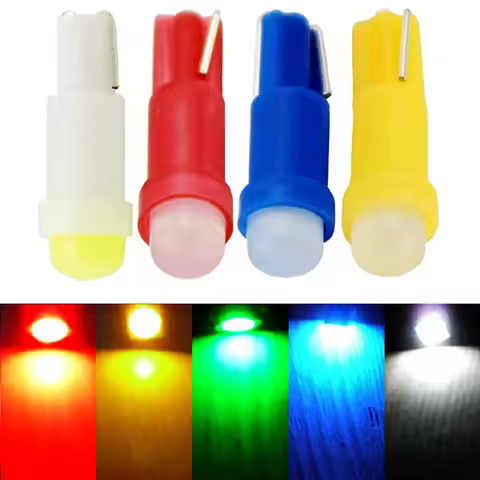 10 PCS T5 1 SMD LED Bulb Ceramic Dashboard Gauge Instrument Auto Light Car Lamp DC12V FREE SHIPPING