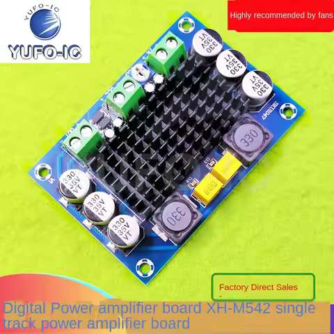 Free Ship 1PCS Xh-M542 Single Track Audio Amplifier Car Digital Amplifier Board Tpa3116d2 High Power