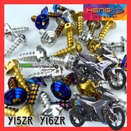 🏁 SET SKRU COVERSET YAMAHA Y16ZR / Y15ZR V1 V2 🏁 ORIGINAL HENG THAILAND SCREW COVER Y16 Y15