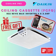 DAIKIN 2.0-5.0HP Inverter Ceiling Cassette Air Conditioner FCFG Revo Series R32 Built-in WiFi