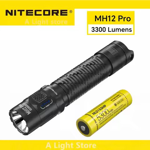 NITECORE MH12 Pro Flashlight 3300Lumens Camping Hunting Torch Hand Light Tactical flashlight Patrol