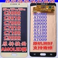 จอแสดงผล Samsung C7000 A7 A8000 C7010 C9000 ชิ้นส่วนโทรศัพท์มือถือ Samsung A9000 C5000 A5 C8 C7 C9 จ