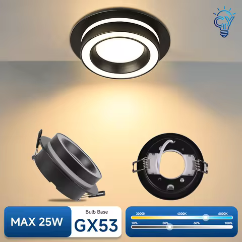 1-10PCS Led Downlight Recessed 25W Ceiling Spotlight Replace GX53 Bulb Panel Light For Living Room B