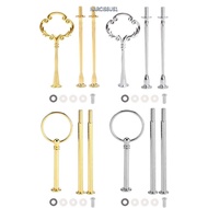 NARCISSUS13A0E Cake Stand, 2 Tier Zinc Alloy Cake Plate Stand, Hardware 3 Tier Hardware Holder Weddi