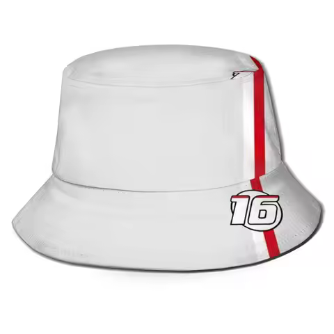 Charles16 Sun Hat Topi Fisherman Cap Bucket Hats Charles Leclerc Scuderia Monaco Flag