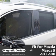 For Mazda 5 Mazda5 CW 2011-2018 Magnetic Sun Shade Car Sun Visor Front Windshield Curtains Summer Window Sunshade Accesorries
