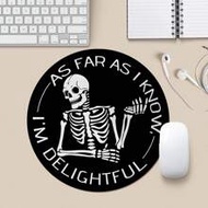 1pc Cute & Fun Round Mouse Pad, Mini Portable Travel Mouse Pad With Non-Slip Rubber Base, Suitable F