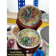 Finest Rainbow Bismuth Crystal Jewelry Box Ornament 精品七彩秘晶矿水晶聚宝盆摆件
