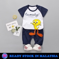 2pcs Baby Boy Girl Short Sleeves T-Shirt + Pants Sets TWEETY BIRD T-SHIRT