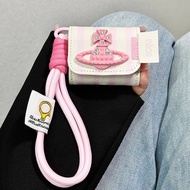 Ốp Lưng Airpods4 Bằng Da Mềm Màu Hồng Có Kim Cương Bluetooth Không Dây Ốp Lưng Bảo Vệ Cho Tai Nghe A