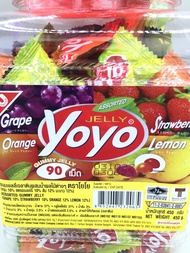 Jelly Yoyo ขนมเยลลี่เจลาตินผสมน้ำองุ่น 10% น้ำหนักสุทธิ 450 กรัม 90 เม็ด
