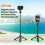 VRIG Magnetic Quick Release Tripod Stand for DJI Action 5/4/3 Pro OSMO360 Handheld Pole Panoramic Ac