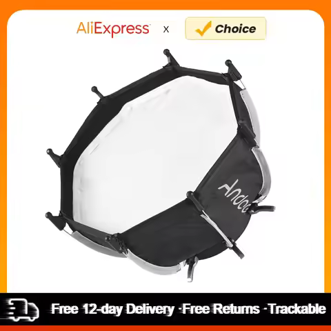 Andoer 30cm/ 11.8in Mini Octagonal Softbox with Removeable Diffuser Cloth Honeycomb Grid for Andoer 