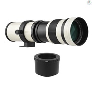 Camera MF Super Telephoto Zoom Lens F/8.3-16 420-800mm T2 Mount with FX-mount Adapter Ring 1/4 Threa