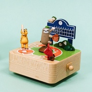 【棒球】搖擺轉架音樂盒 樹懶 老虎打棒球 | Wooderful life