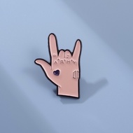 JungKook Hand Tattoo ARMY Enamel Pins Gesture Brooch Music Album Pin Lapel Badges Jewelry Gift for F