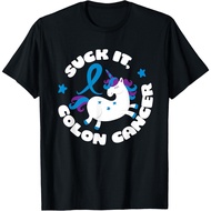 Colon Cancer Shirt | Suck It Colon Cancer Funny Unicorn Gift T-Shirt
