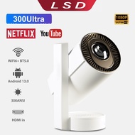 LSD Smart Projector H300Ultra Wireless 4K HD WiFi Smart LCD LED Portable Mini Android Projector For 