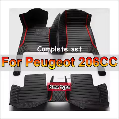 Car Floor Mats For Peugeot 206CC 206 CC T16 2000~2008 Leather Mat Carpets Rugs Protective Pad Set In