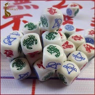 [kokiya] 10Pcs Acrylic D6 Round Corner Animal Dice Cube Toy Family Game Accessories