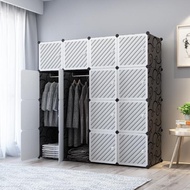 16 cube Black DIY Multipurpose Wardrobe Cabinet Clothes Storage Organizer Almari Baju Plastik Rak Baju Serbguna Bilik