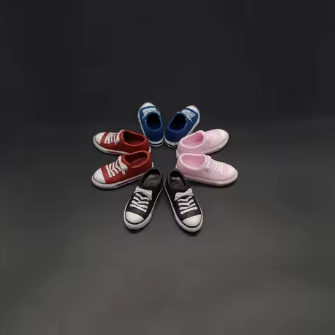 1/12 Scale Male Female Shoes Low-cut Canvas Model For 6 Inches Figma SHF BJD Dam TBLeague Action Fig