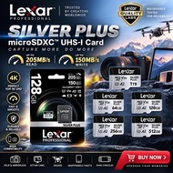 Lexar Professional Silver Plus micro SDXC UHS-I Card 64GB/128GB/256GB/512GB/1TB up to 205MB/s Read, 