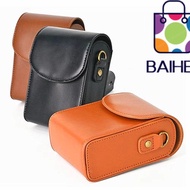 BAIHEE Camera , Adjustable Strap Leather Storage Bag, Portable Waterproof Shockproof Photography Pou